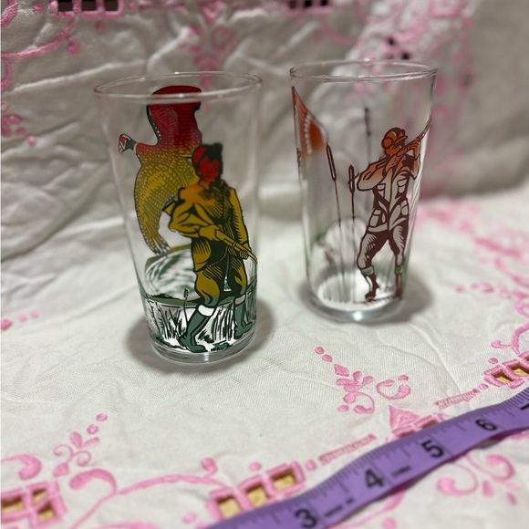 Vintage Hazel Atlas Hunting Themed Juice Glasses - Picture 3 of 6